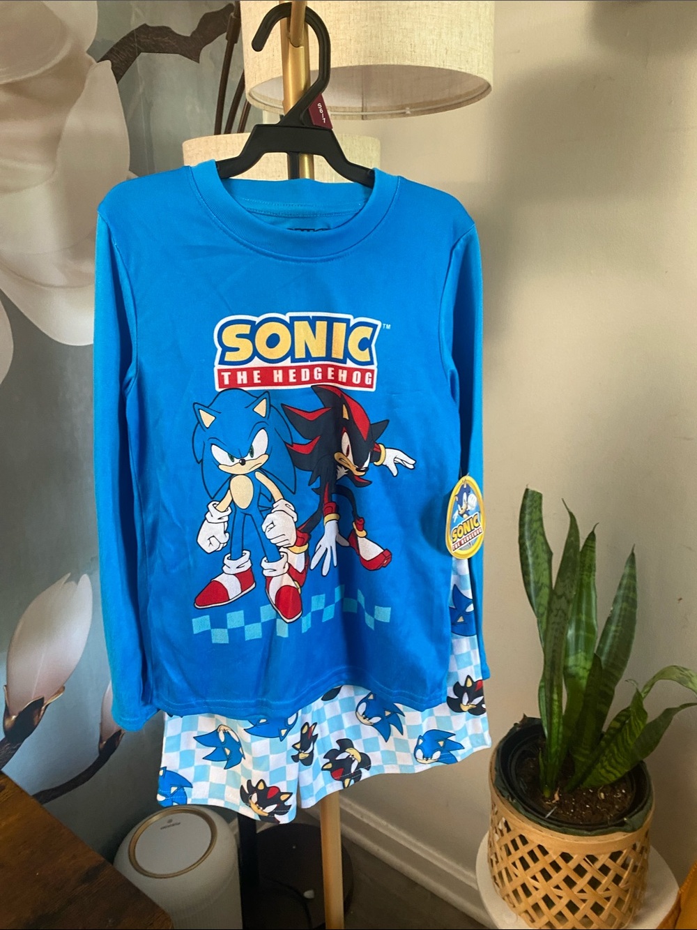 Sonic the Hedgehog Blue Kids Long-Sleeve Pajama Set